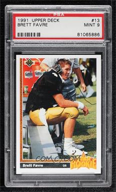 1991 Upper Deck - [Base] #13 - Brett Favre [PSA 9 MINT]