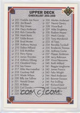 1991 Upper Deck - [Base] #300 - Checklist