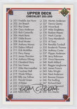 1991 Upper Deck - [Base] #300 - Checklist