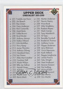 1991 Upper Deck - [Base] #300 - Checklist