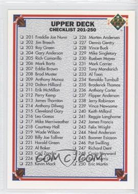 1991 Upper Deck - [Base] #300 - Checklist