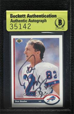 1991 Upper Deck - [Base] #566 - Don Beebe [BAS Authentic]