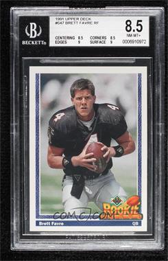 1991 Upper Deck - [Base] #647 - Brett Favre [BGS 8.5 NM‑MT+]