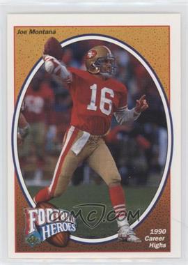 1991 Upper Deck - Football Heroes - Joe Montana #8 - Joe Montana [EX to NM]