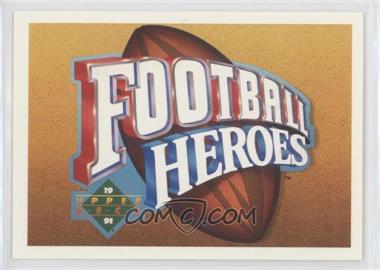 1991 Upper Deck - Football Heroes - Joe Namath #_HEAD - Header Card