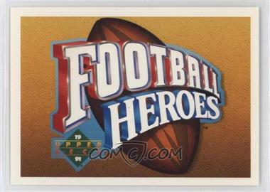 1991 Upper Deck - Football Heroes - Joe Namath #_HEAD - Header Card