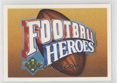 1991 Upper Deck - Football Heroes - Joe Namath #_HEAD - Header Card