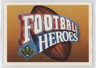 1991 Upper Deck - Football Heroes - Joe Namath #_HEAD - Header Card