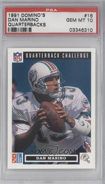 1991 Upper Deck Domino's Pizza Quarterback Challenge - [Base] #16 - Dan Marino [PSA 10 GEM MT]