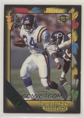 1991 Wild Card - [Base] - 10 Stripe #112 - Herschel Walker [EX to NM]