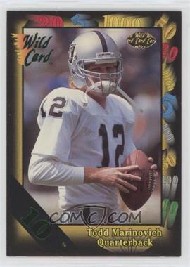 1991 Wild Card - [Base] - 10 Stripe #147 - Todd Marinovich