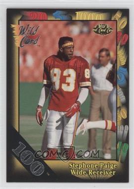 1991 Wild Card - [Base] - 100 Stripe #25 - Stephone Paige