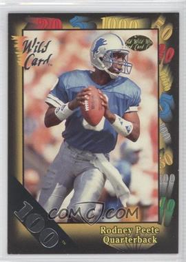 1991 Wild Card - [Base] - 100 Stripe #88 - Rodney Peete