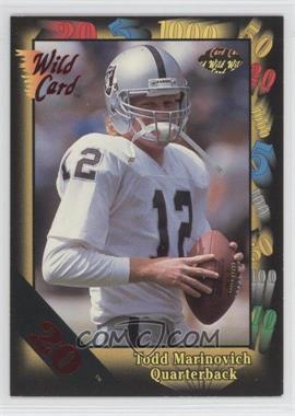 1991 Wild Card - [Base] - 20 Stripe #147 - Todd Marinovich