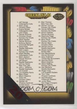 1991 Wild Card - [Base] - 20 Stripe #157 - Checklist - Cards 1-40