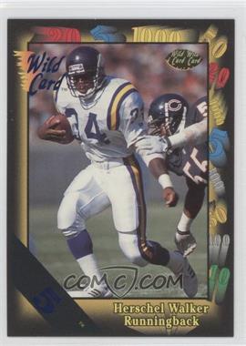 1991 Wild Card - [Base] - 5 Stripe #112 - Herschel Walker