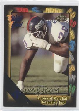 1991 Wild Card - [Base] - 5 Stripe #145 - Leonard Marshall