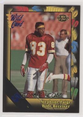 1991 Wild Card - [Base] - 5 Stripe #25 - Stephone Paige