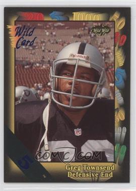 1991 Wild Card - [Base] - 5 Stripe #40 - Greg Townsend