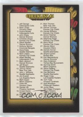 1991 Wild Card - [Base] #157 - Checklist - Cards 1-40