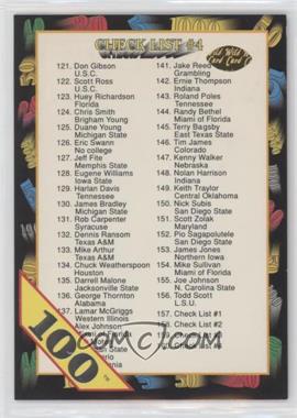 1991 Wild Card Draft - [Base] - 100 Stripe #160 - Checklist #4