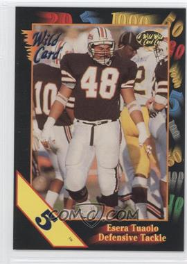 1991 Wild Card Draft - [Base] - 5 Stripe #34 - Esera Tuaolo