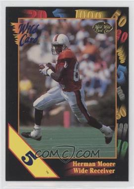 1991 Wild Card Draft - [Base] - 5 Stripe #67 - Herman Moore