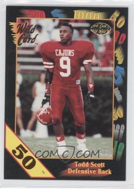 1991 Wild Card Draft - [Base] - 50 Stripe #156 - Todd Scott