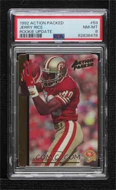 1992 Action Packed Rookie Update - [Base] #59 - Jerry Rice [PSA 8 NM‑MT]