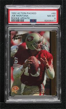 1992 Action Packed Rookie Update - [Base] #60 - Joe Montana [PSA 8 NM‑MT]