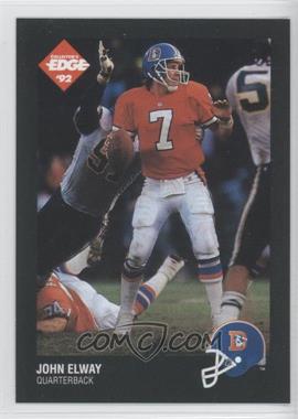 1992 Collector's Edge - Prototypes #4.1 - John Elway (Dark Border; Player Photo on Back)