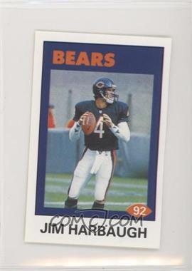 1992 Diamond NFL Superstars Stickers - [Base] #92 - Jim Harbaugh