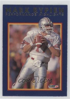 1992 Fleer - Mark Rypien Performance Highlights #3 - Mark Rypien