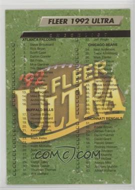 1992 Fleer Ultra - [Base] #447 - Checklist