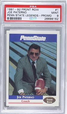 1992 Front Row Penn State Nittany Lions All-Americans - [Base] - Promos #1 - Joe Paterno [PSA 9 MINT]