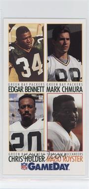1992 GameDay - [Base] #498 - Edgar Bennett, Mark Chmura, Chris Holder, Mazio Royster