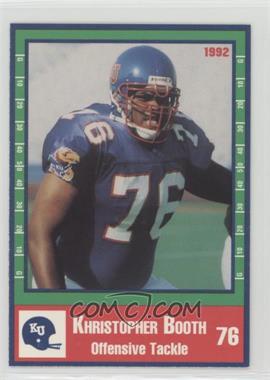 1992 Kansas Jayhawks Team Issue - [Base] #76 - Khristopher Booth