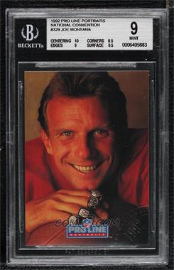 1992 Pro Line Portraits - [Base] #329 - Joe Montana [BGS 9 MINT]