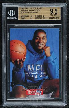1992 Pro Line Portraits - National Convention Stamp #_ISTH - Team NFL - Isiah Thomas [BGS 9.5 GEM MINT]