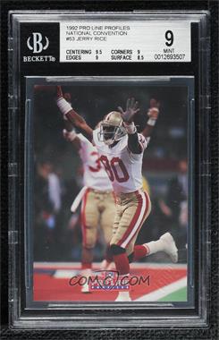 1992 Pro Line Profiles - [Base] - National Convention #_JERI.8 - Jerry Rice (8 of 9) [BGS 9 MINT]