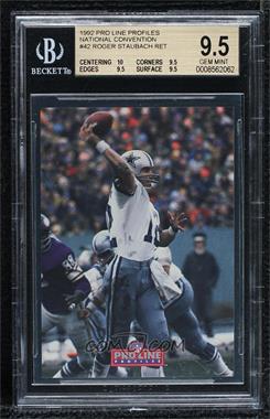 1992 Pro Line Profiles - [Base] - National Convention #_ROST.6 - Roger Staubach (6 of 9) [BGS 9.5 GEM MINT]