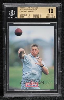 1992 Pro Line Profiles - [Base] - National Convention #_TRAI.8 - Troy Aikman (8 of 9) [BGS 10 PRISTINE]