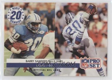 1992 Pro Set - [Base] #349 - Magic Numbers - Barry Sanders/Billy Sims