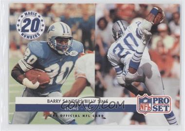 1992 Pro Set - [Base] #349 - Magic Numbers - Barry Sanders/Billy Sims