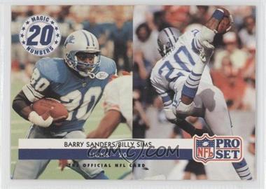 1992 Pro Set - [Base] #349 - Magic Numbers - Barry Sanders/Billy Sims