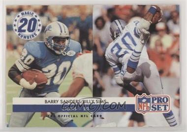 1992 Pro Set - [Base] #349 - Magic Numbers - Barry Sanders/Billy Sims