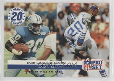 1992 Pro Set - [Base] #349 - Magic Numbers - Barry Sanders/Billy Sims