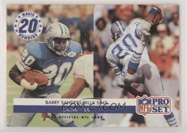 1992 Pro Set - [Base] #349 - Magic Numbers - Barry Sanders/Billy Sims