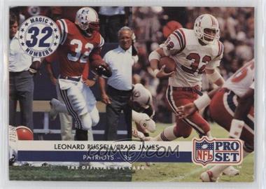 1992 Pro Set - [Base] #351 - Magic Numbers - Leonard Russell/Craig James