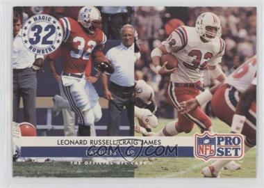 1992 Pro Set - [Base] #351 - Magic Numbers - Leonard Russell/Craig James